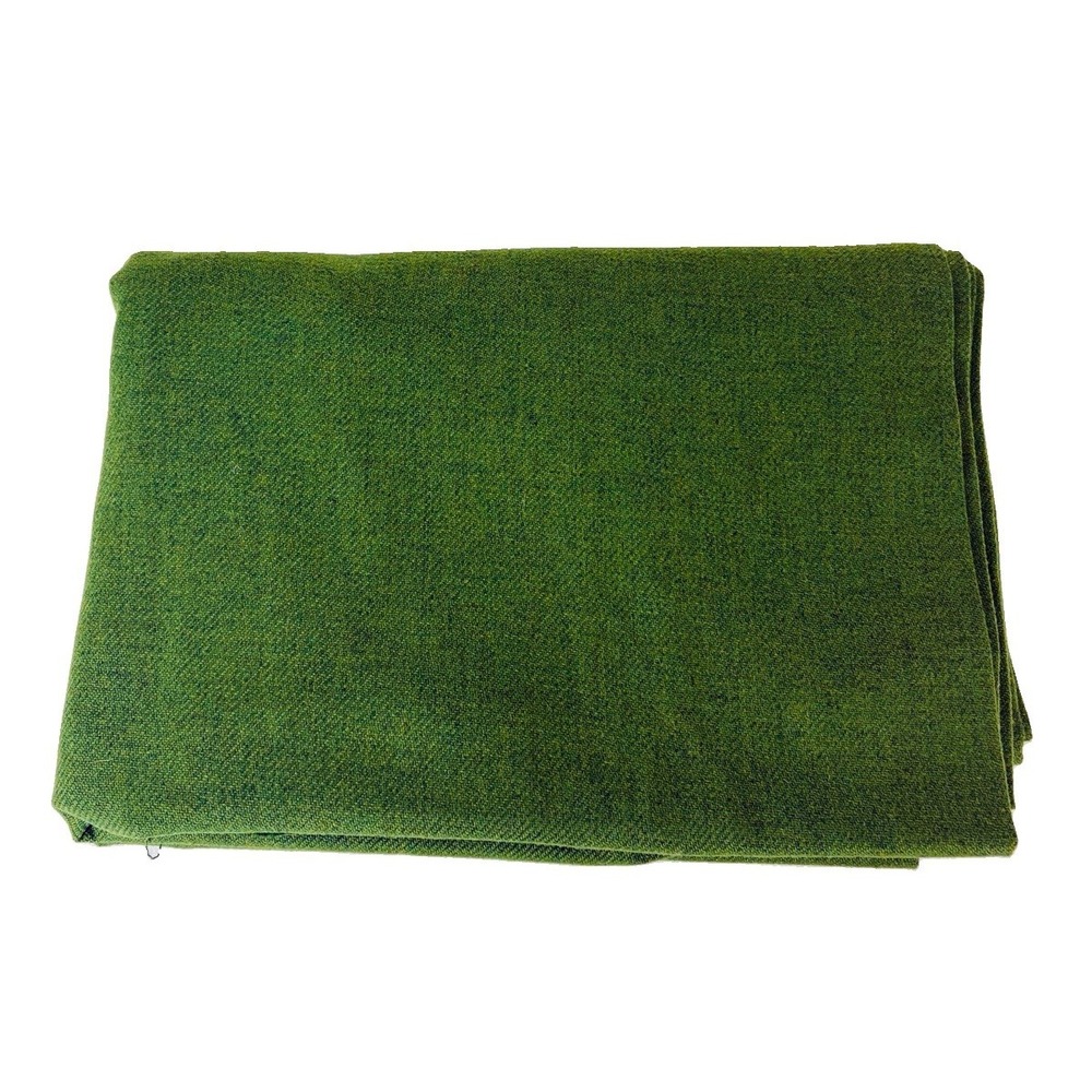 Green Wool Fabric Remnant 54 Inch Wide 2.1 Yards Medium Weight Sewing Material